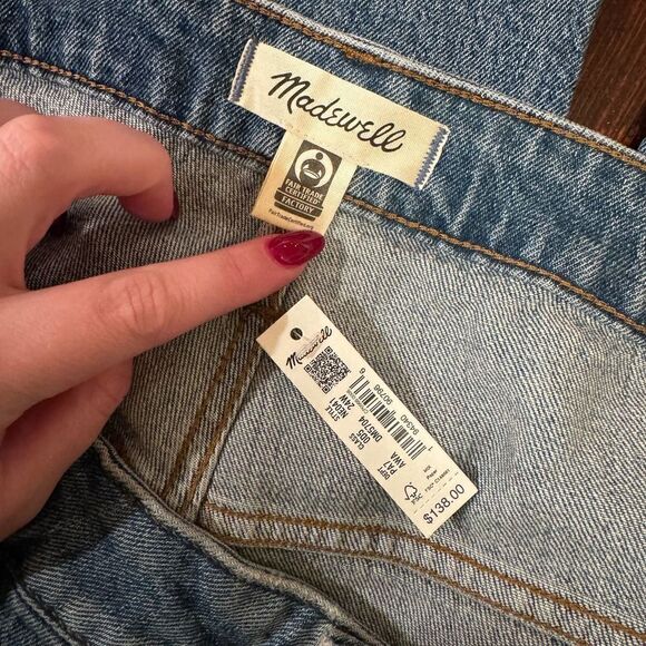 NWT Madewell Mid-Rise Perfect Vintage Jean Ainsdale Knee-Rip Size 24W - Picture 6 of 16